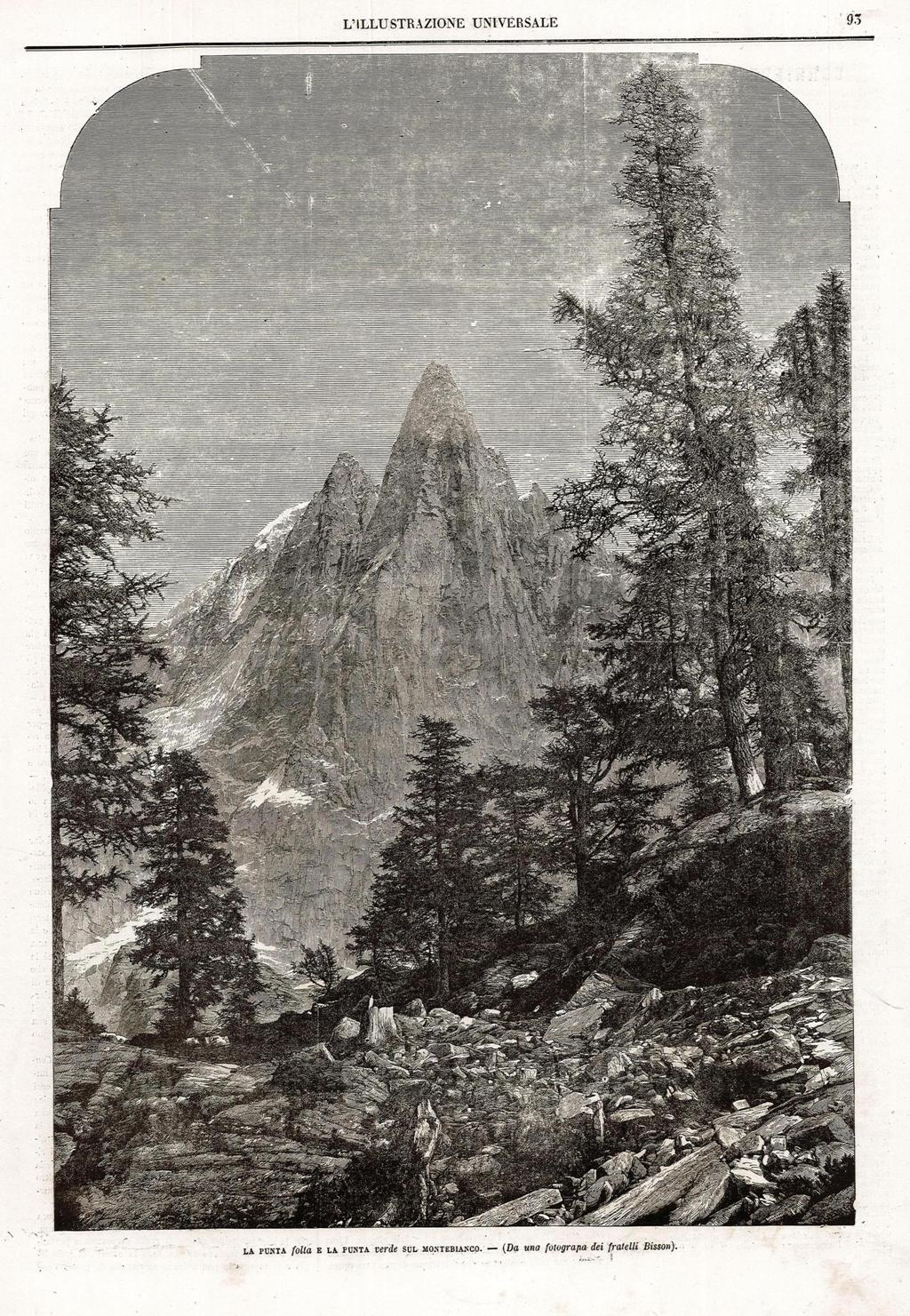 La punta Folta e la punta verde sul Montebianco