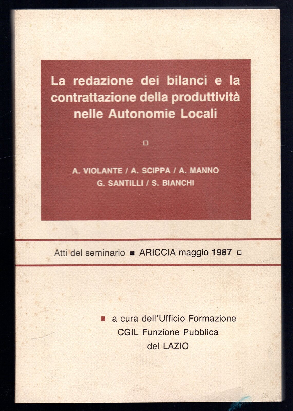 La redazione dei bilanci e la contrattazione della produttività nelle …