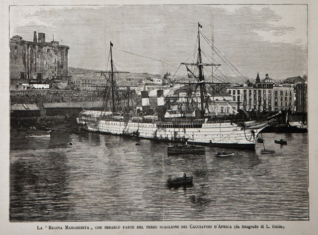 La “Regina Margherita” che imbarcò parte del terzo scaglione dei …