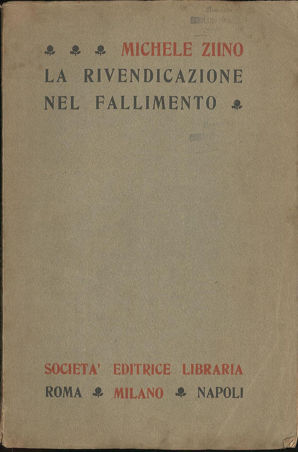 La rivendicazione nel fallimento