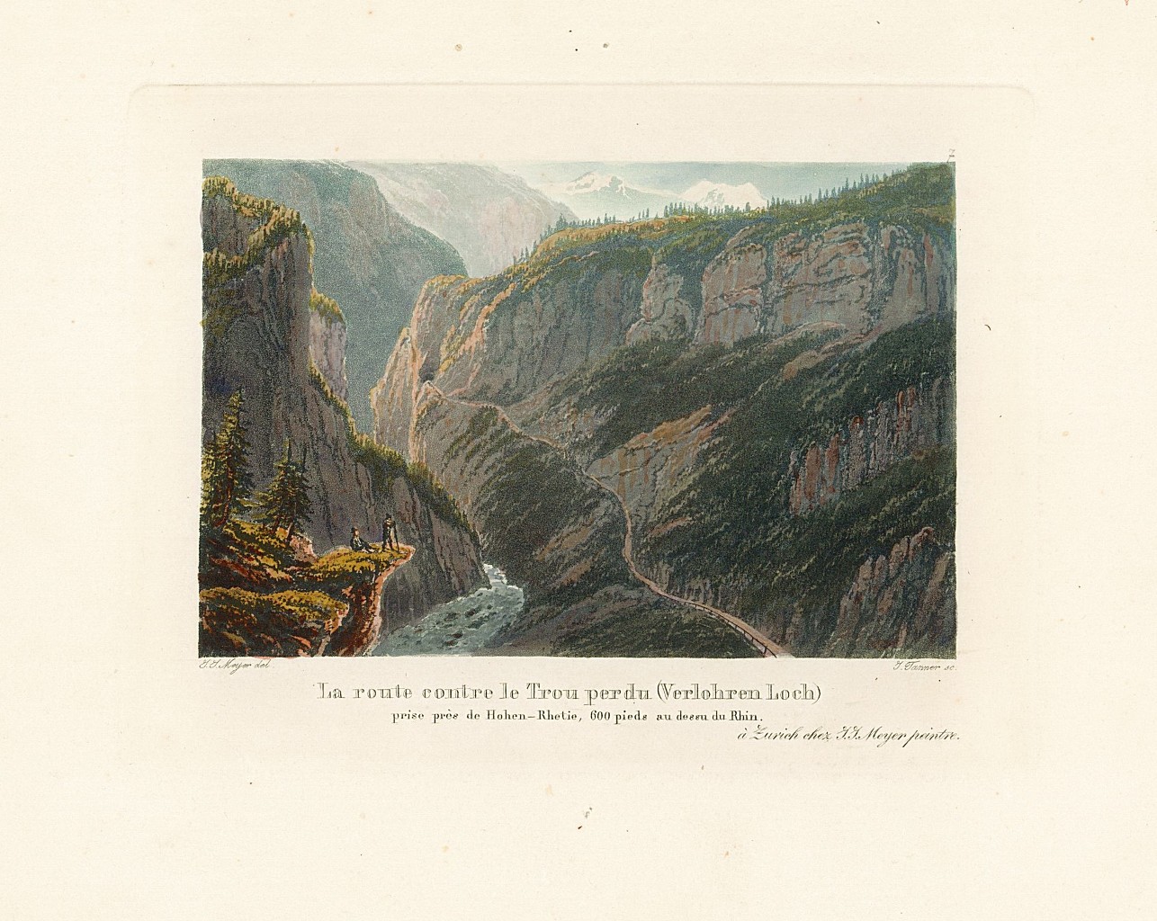 La route contre le trou perdu (Verlohren Loch) prise près …