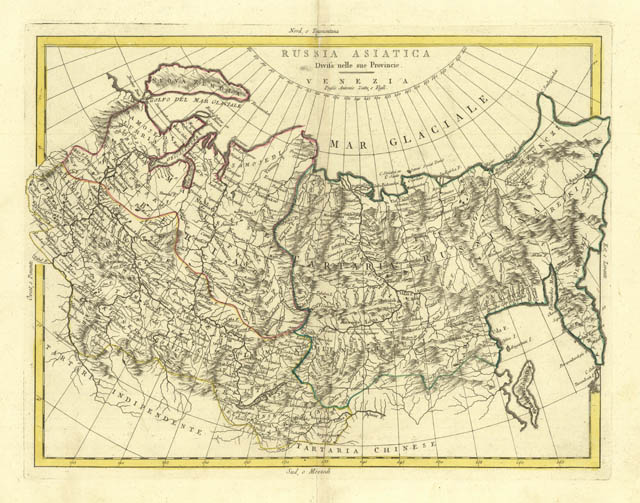 La Russia Asiatica Divisa nelle sue Provincie
