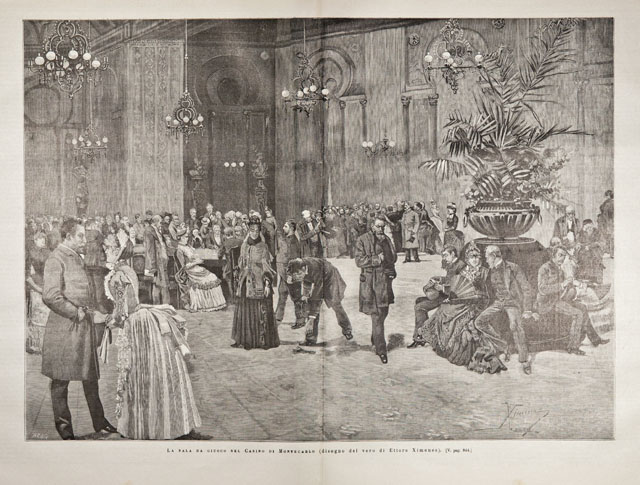 La sala da giuoco nel Casino di Montecarlo