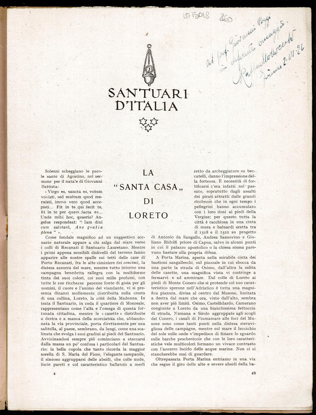 La “Santa Casa” di Loreto