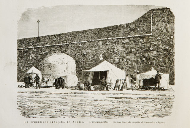 La spedizione italiana in Africa.- L’attendamento