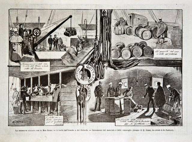 La spedizione italiana per il Mar Rosso.- A bordo dell’Amedeo …