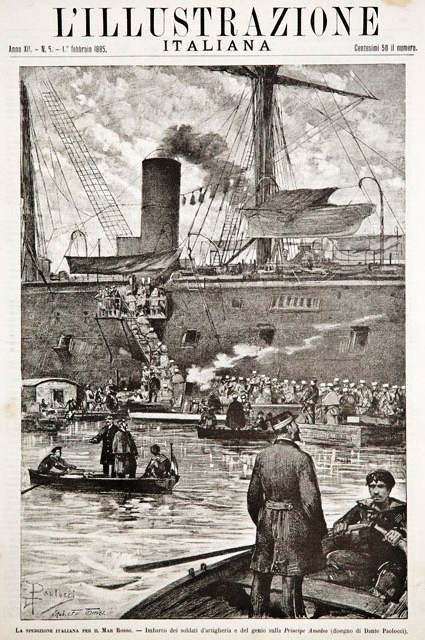 La spedizione italiana per il Mar Rosso.- Imbarco dei soldati …