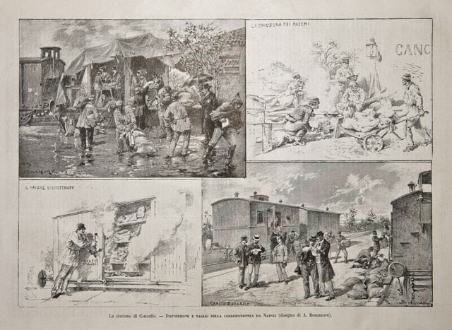 La stazione di Cancello / Disinfezione e taglio della corrispondenza …