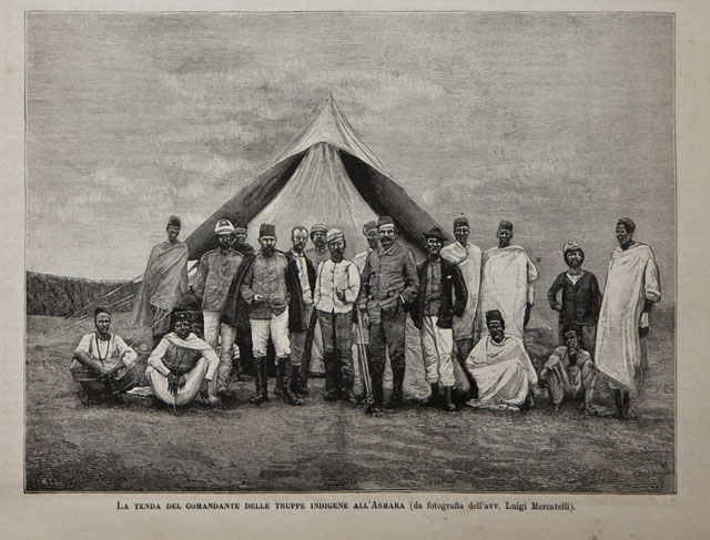 La tenda del comandante delle truppe indigene all’Asmara