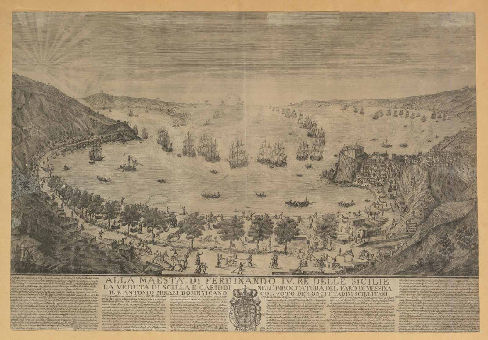 La Veduta di Scilla e Cariddi nell'imboccatura del Faro di …