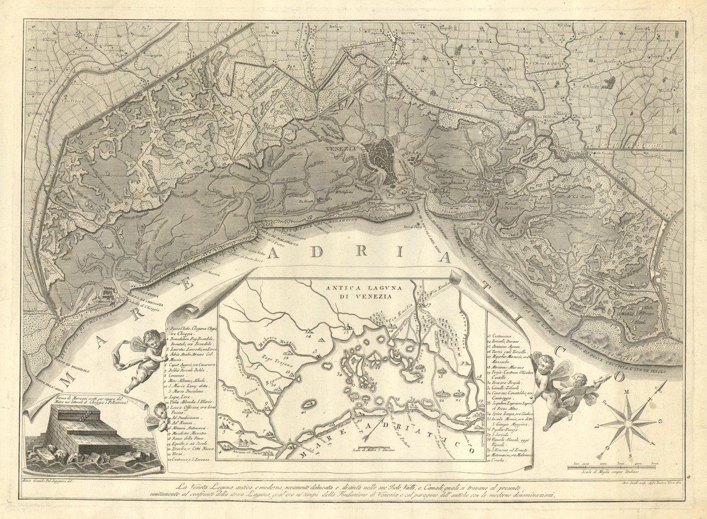 La Veneta Laguna antica e moderna nuovamente delineata.