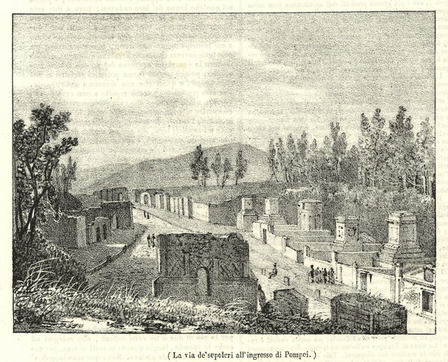 La via de' sepolcri all'ingresso di Pompei