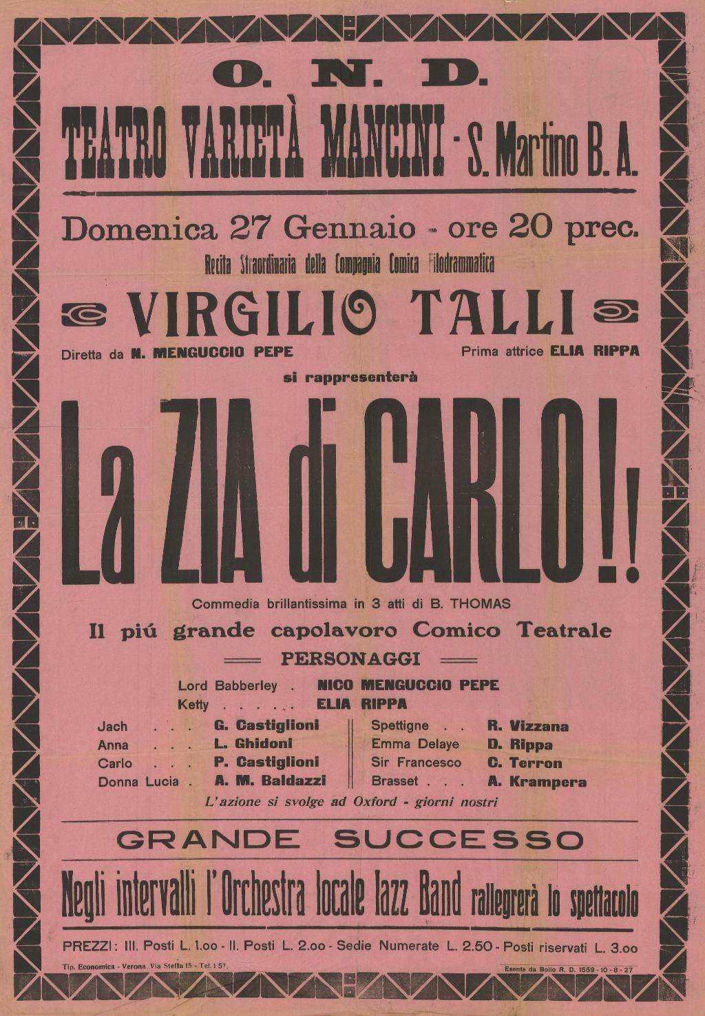 La zia di Carlo!