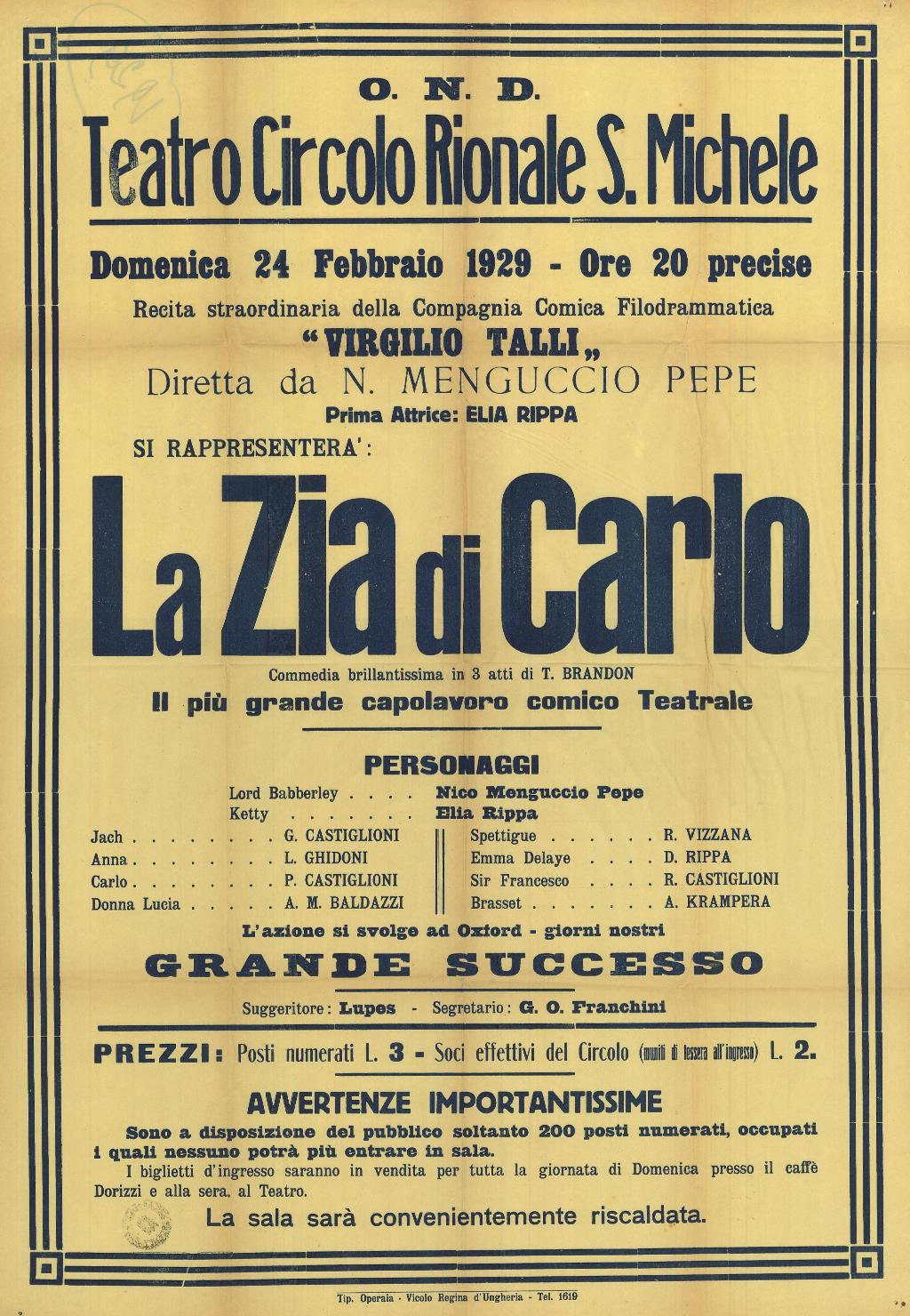 La zia di Carlo!