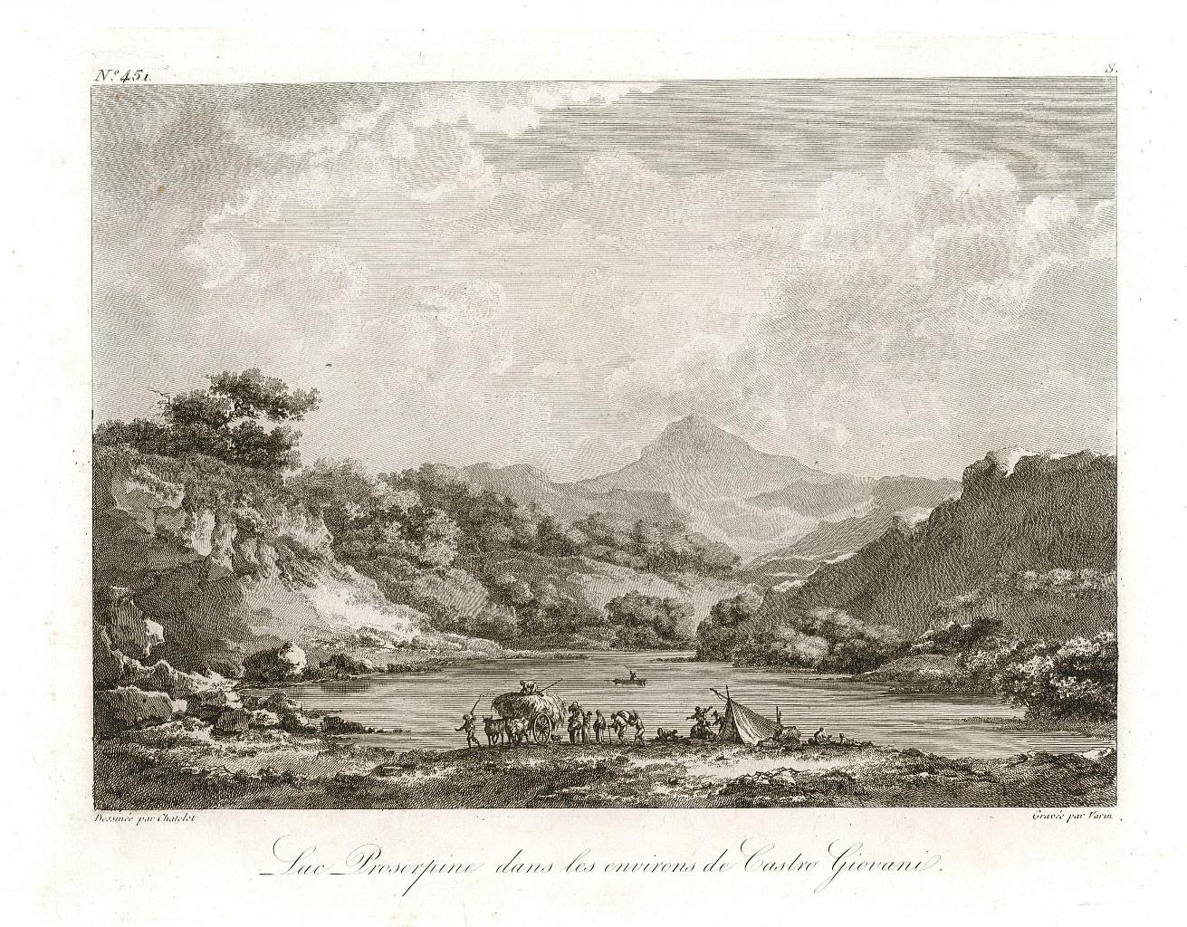 Lac Proserpine dans les environs de Castro Giovani