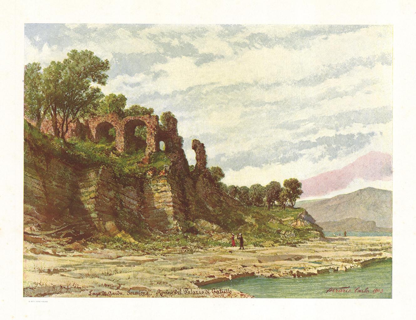 Lago di Garda, Sermione. Rovine del Palazzo di Catullo