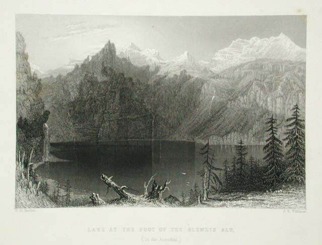Lake at the foot of the Blumlis Alp./ (In the …