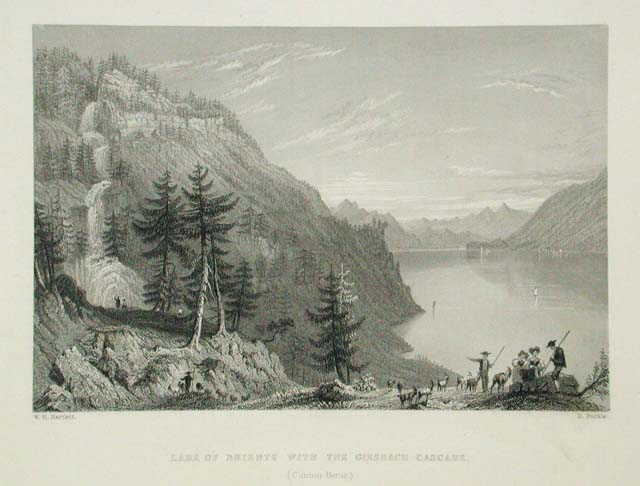 Lake of Brientz with the Giesbach Cascade./ (Canton Berne)