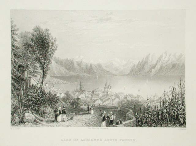 Lake of Lausanne above Pandex.