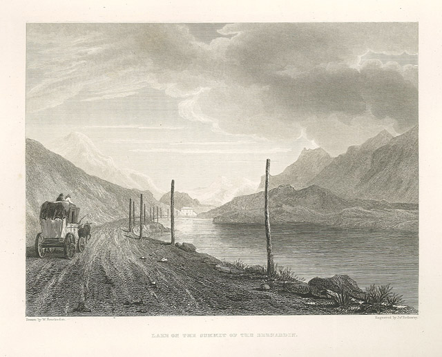 Lake on the summit of the Bernardin