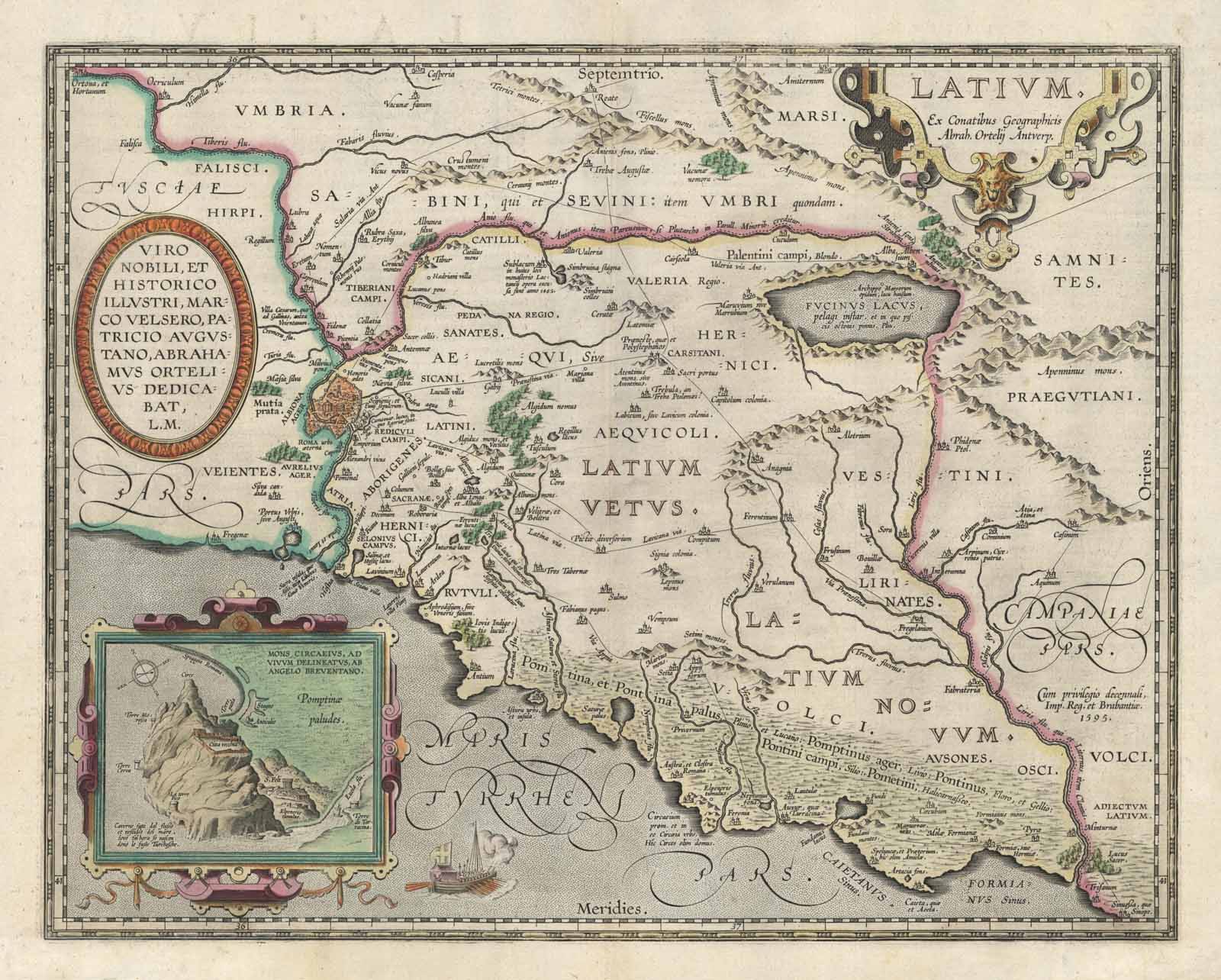 Latium Ex Conatibus Geographicis Abrah Ortelij Antverp