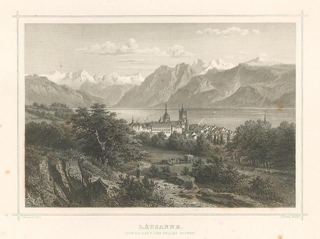 Lausanne (Vue du haut des Belles Roches)