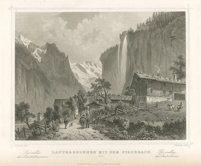 Lauterbrunnen mit dem Staubbach (Bern)