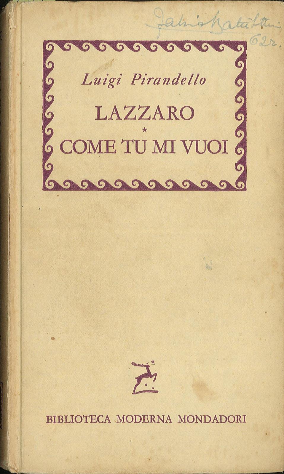 Lazzaro, Come tu mi vuoi - (Maschere nude)