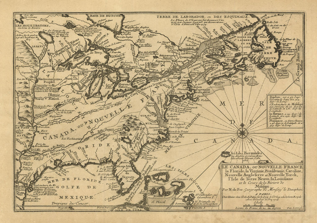 Le Canada ou Nouvelle France la Floride la Virginie Pensilvanie …