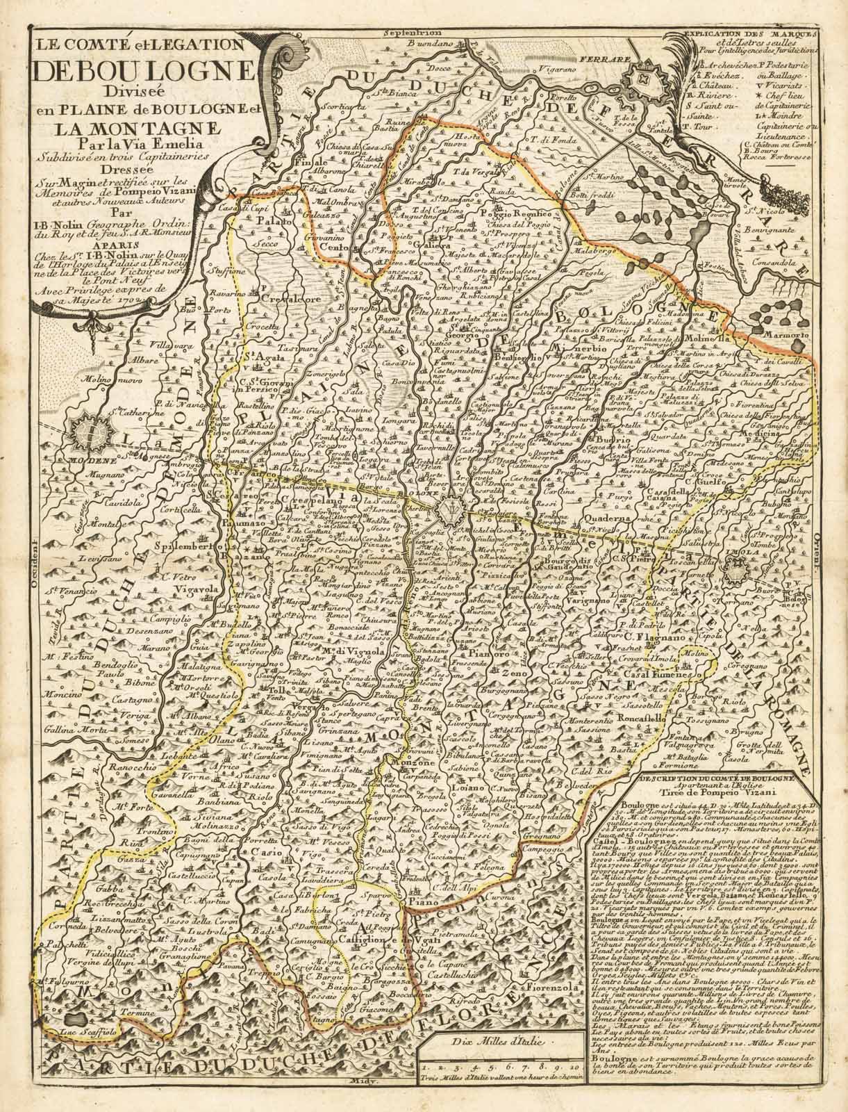 Le Comté et Legation de Boulogne Divisée en Plaine de …