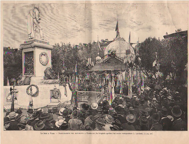 Le feste a Nizza - Inaugurazione del monumento a Garibaldi