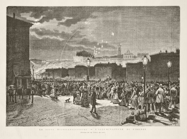 Le feste Michelangiolesche.- L’illuminazione di Firenze