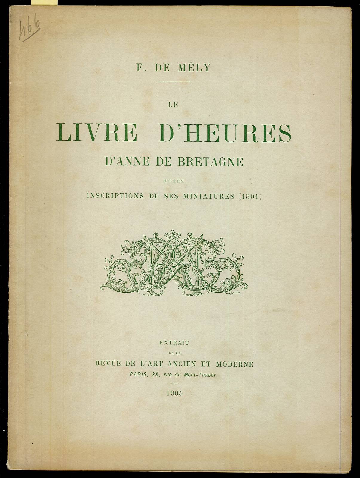 Le livre d'heures d'Anne de Bretagne et les inscriptions de …