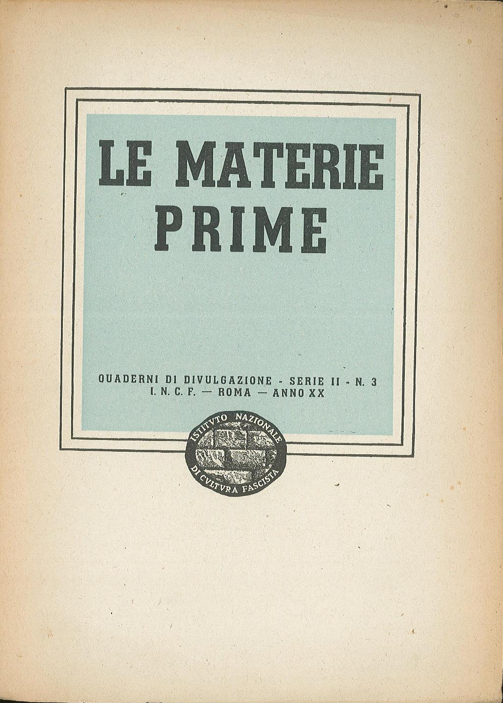 Le materie prime