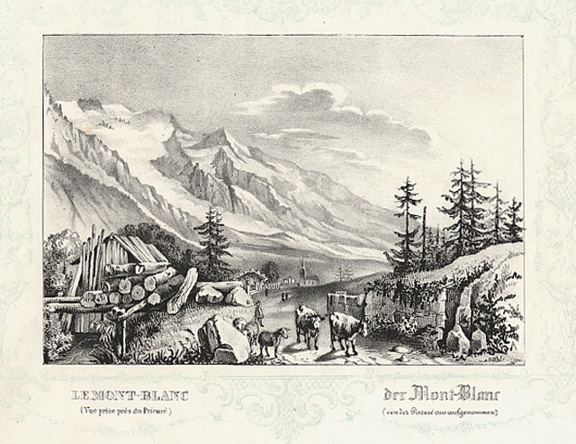 Le Mont-Blanc (vue prise près Prieuré)