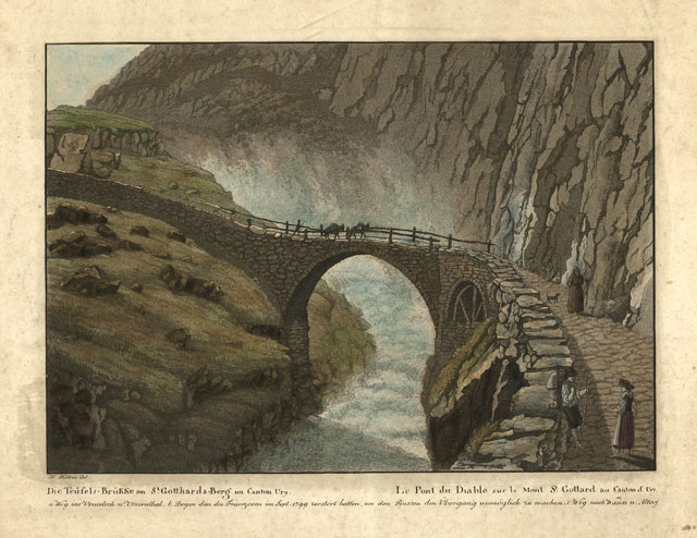 Le pont du Diable sur le Mont St. Gottard au …