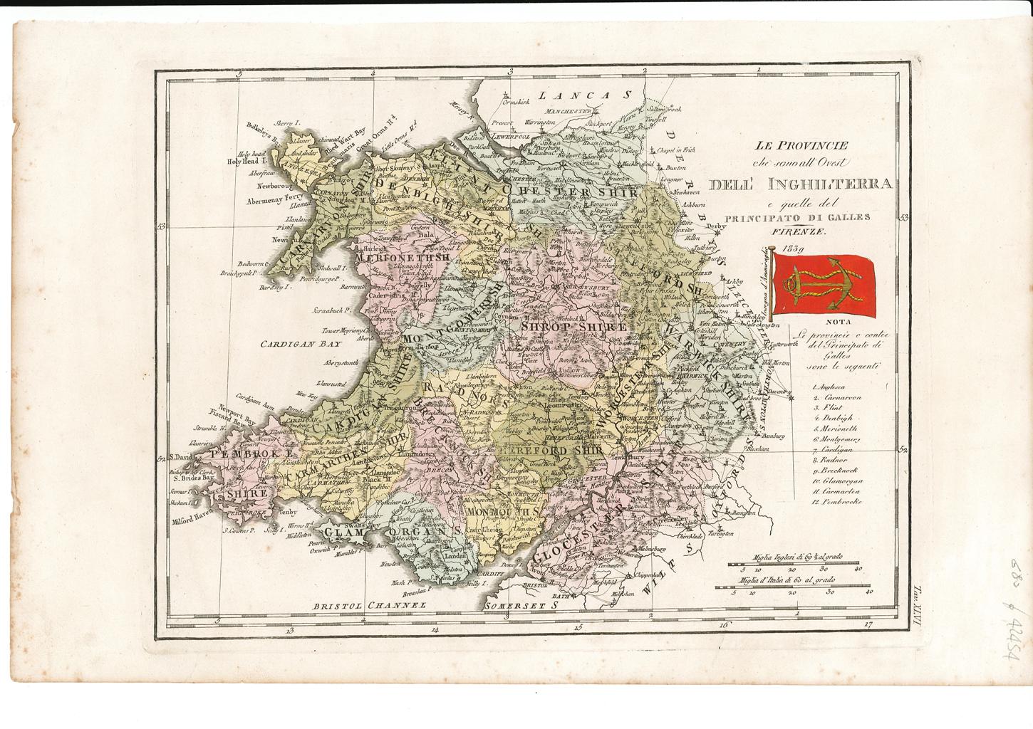 Le Provincie che sono all’Ovest dell’Inghilterra e quelle del Principato …