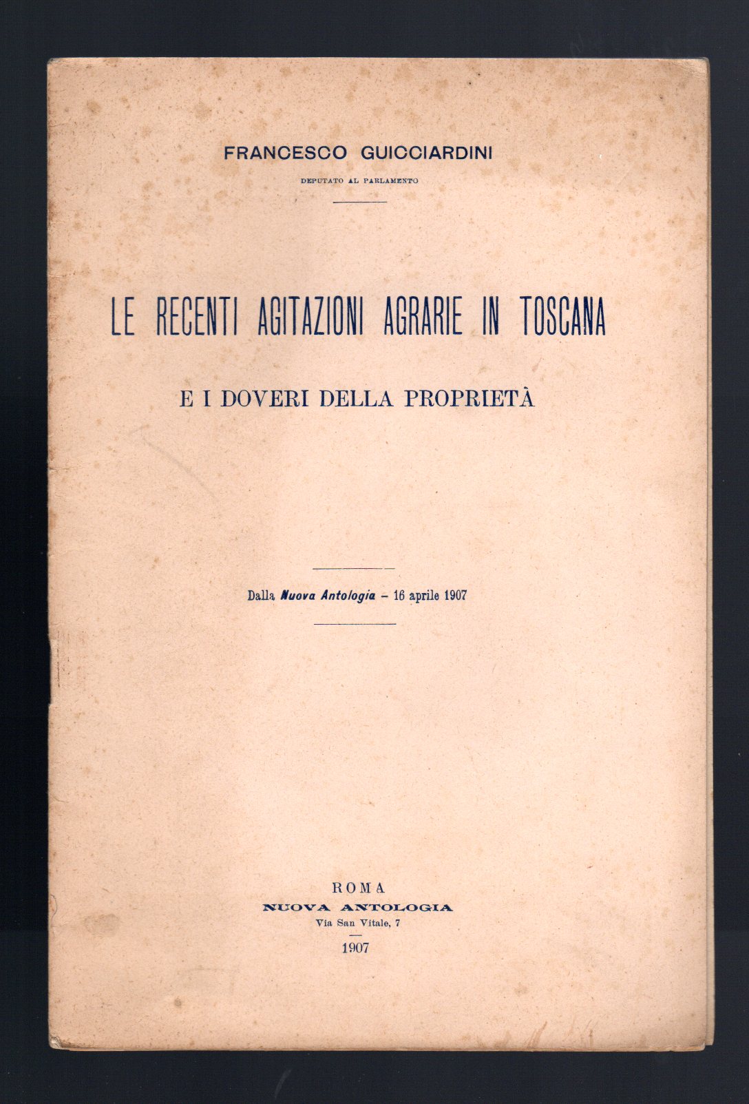 Le recenti agitazioni agrarie in Toscana e i doveri della …