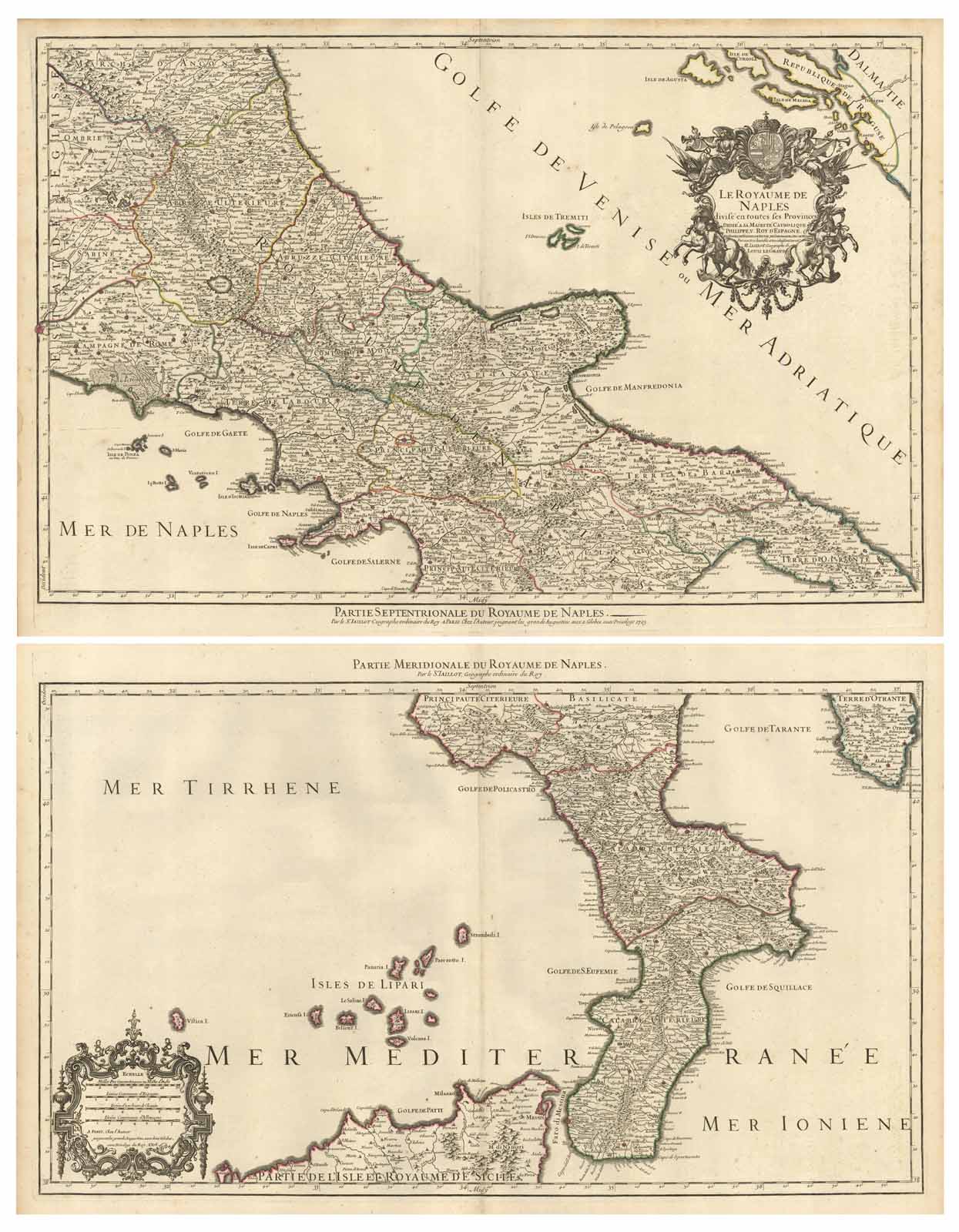 Le Royaume de Naples divisé en toutes ses Provinces.