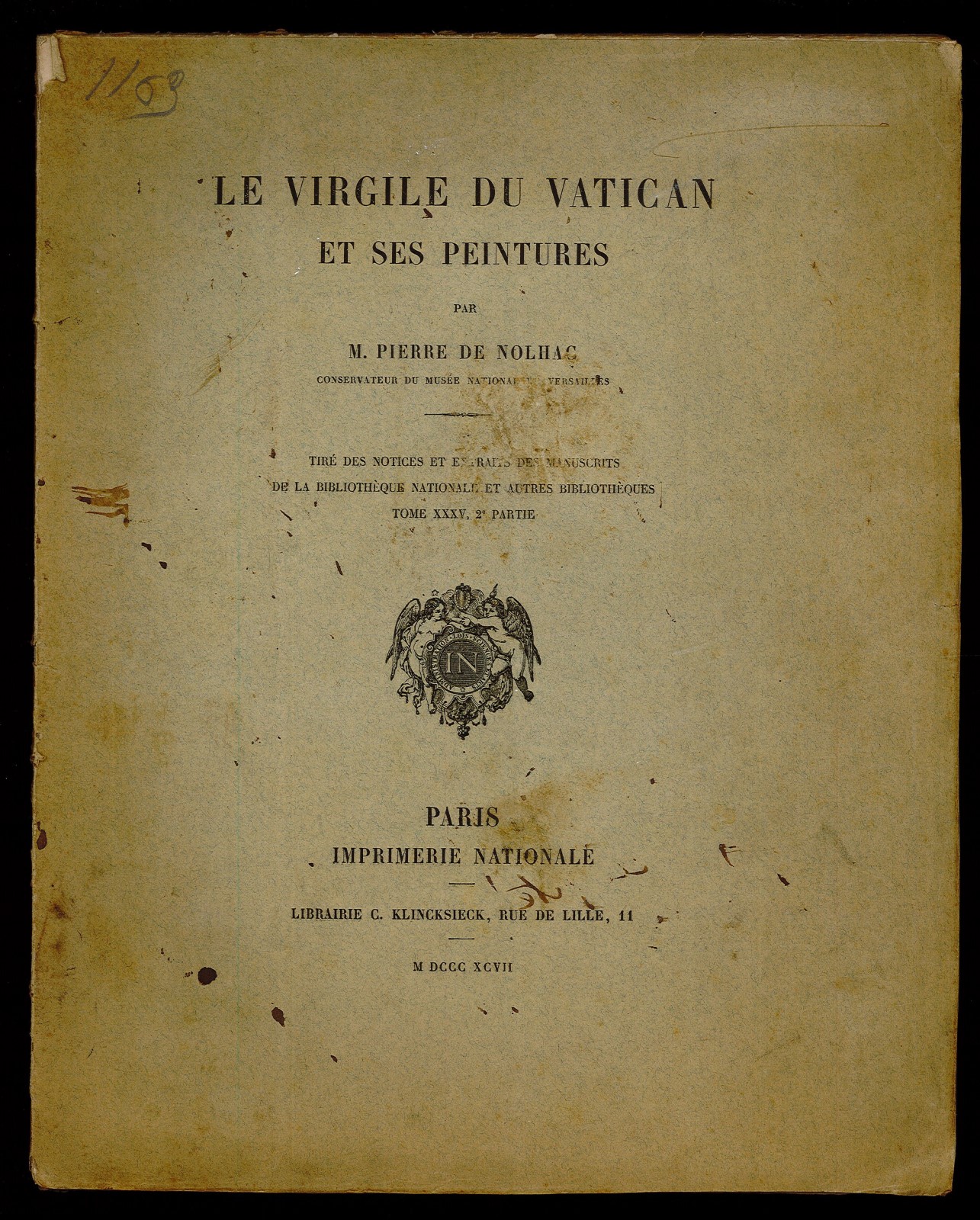 Le Virgile du Vatican par M. Pierre de Nohlag