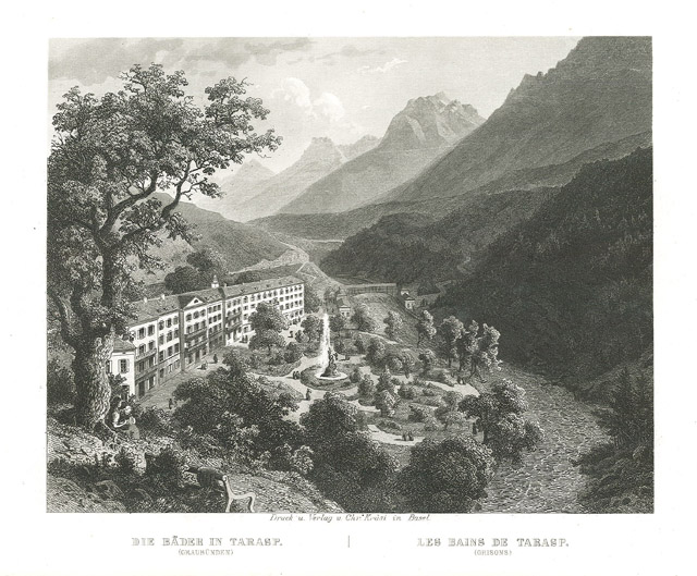Les bains de Tarasp. (Grisons)