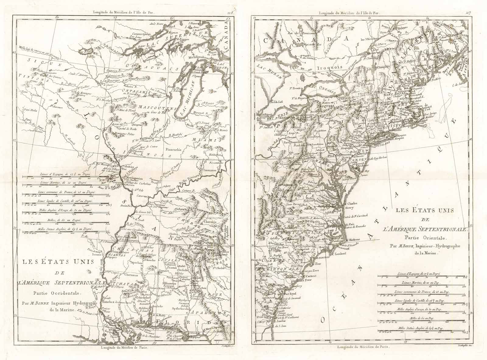 Les Etats Unis de l'Amerique Septentrionale Partie orientale et occidentale