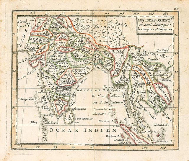 Les Indes Orient où sont distingués les Empires et Royaumes