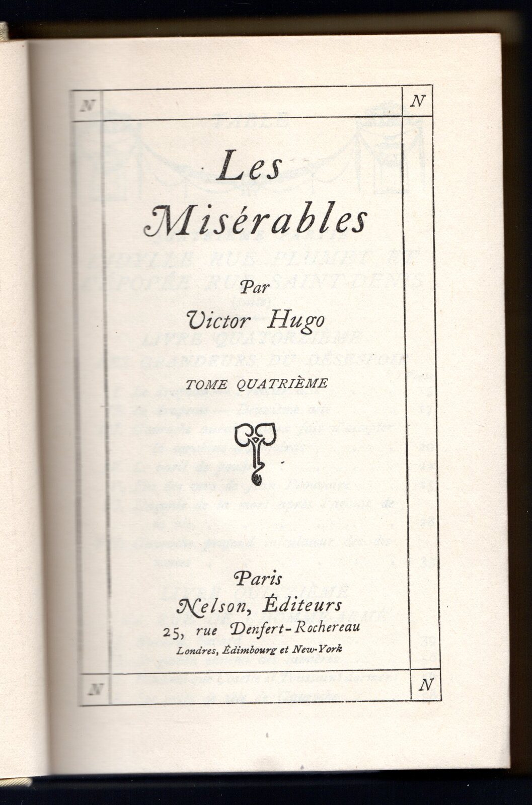 Les Miserables. Tome IV