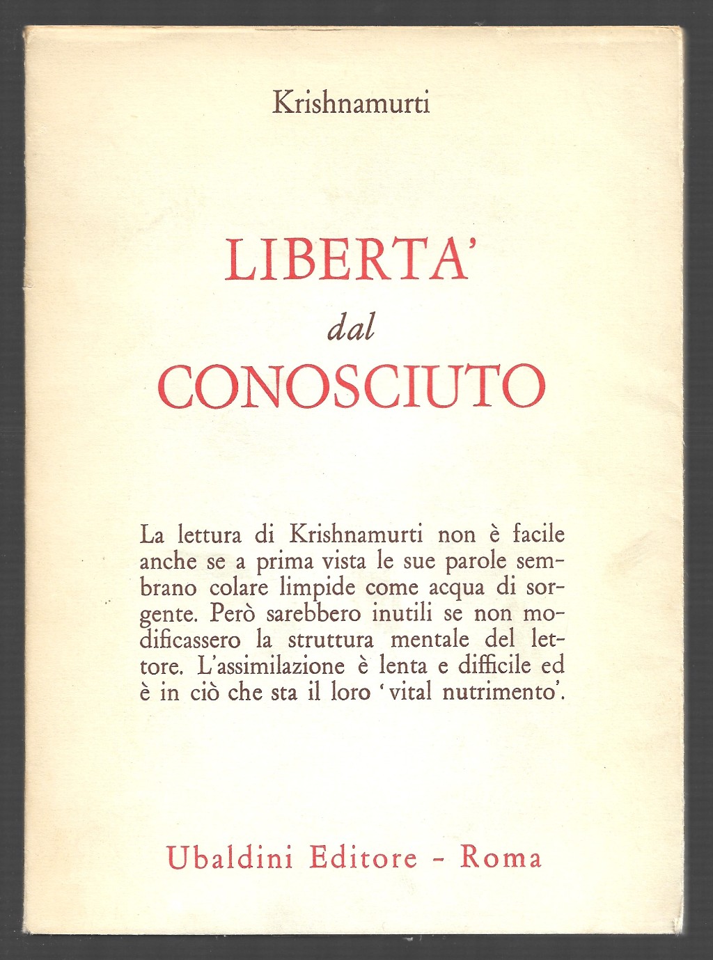 Libertà dal conosciuto