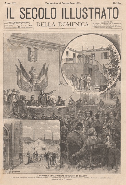 Lo sciopero degli operai meccanici in Milano