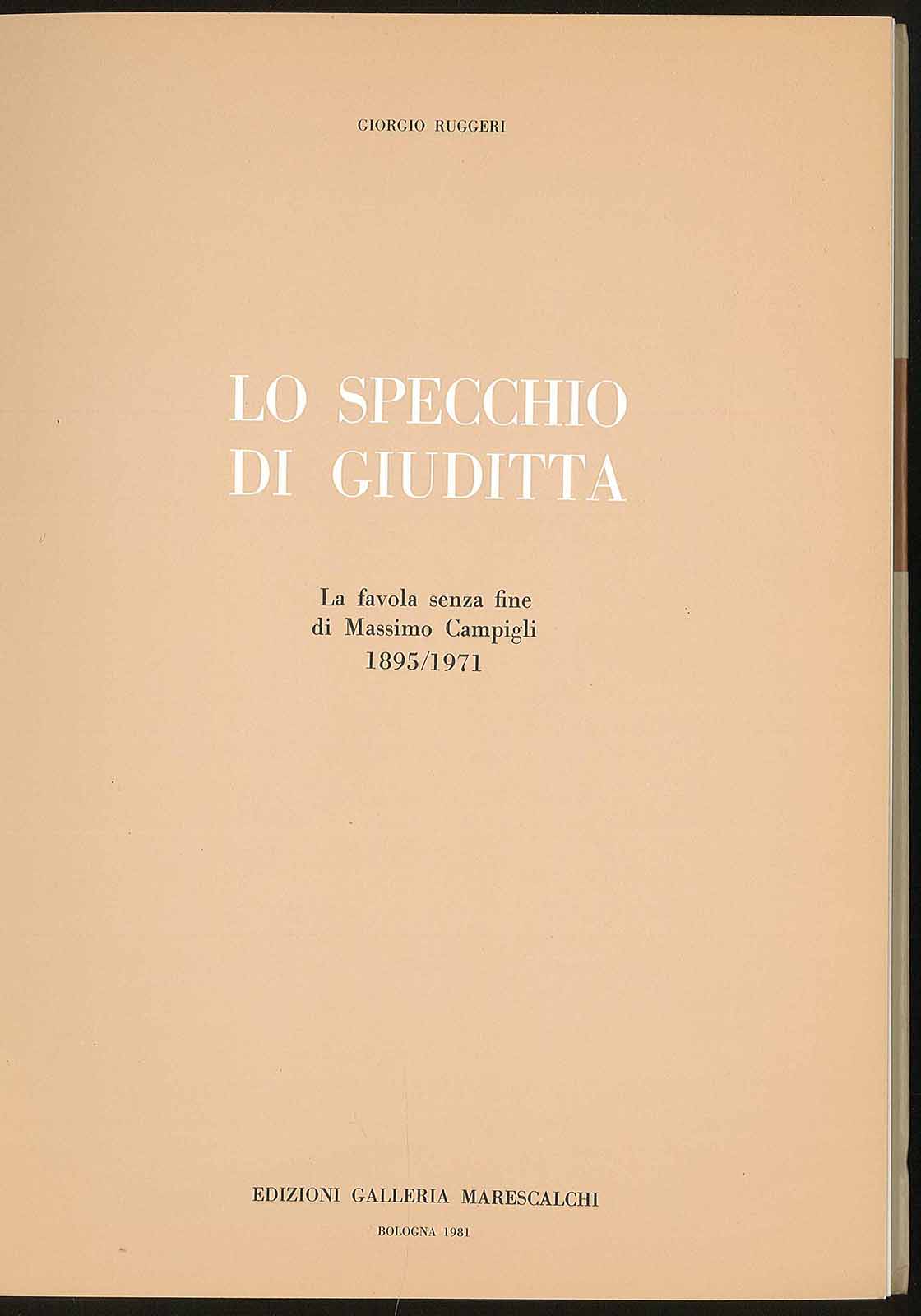 Lo specchio di Giuditta La favola senza fine di Massimo …