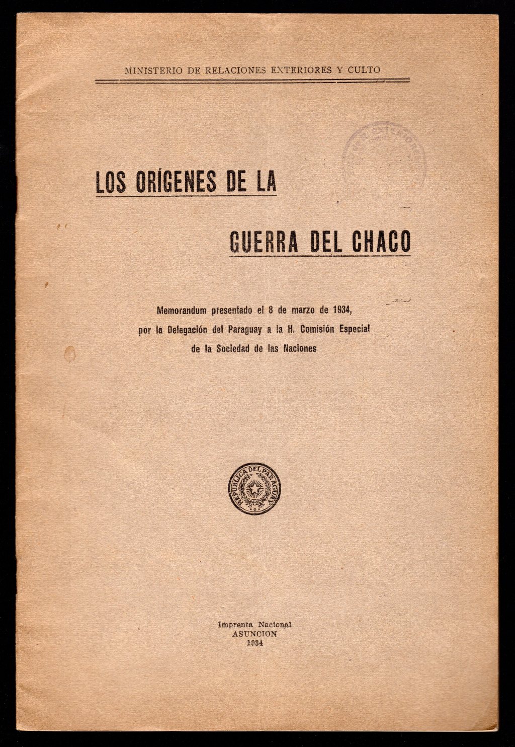 Los origenes de la guerra del Chaco