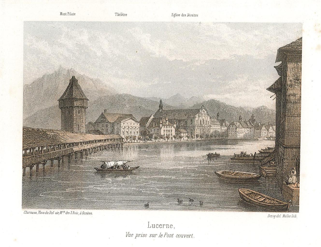 Lucerne, Vue prise sur le Pont couvert