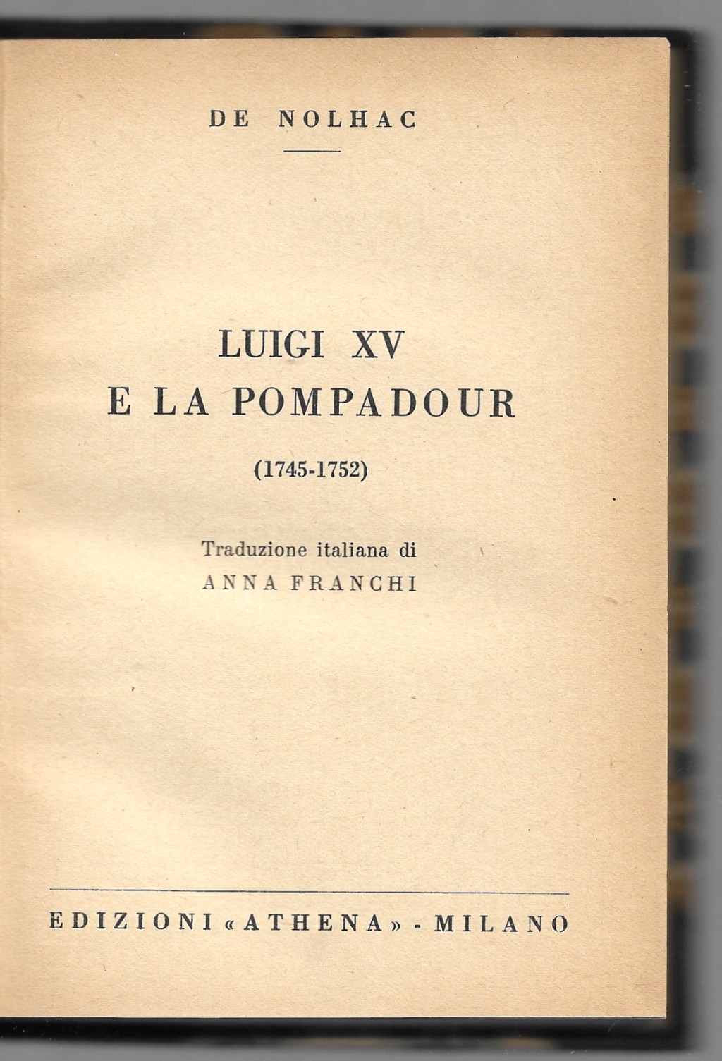 Luigi XV e la Pompadour (1745-1752)